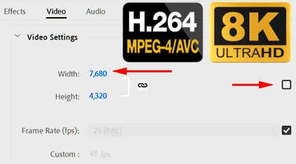 How to Export H264 in 8K from Adobe Premiere Pro, Media Encoder and After Effects